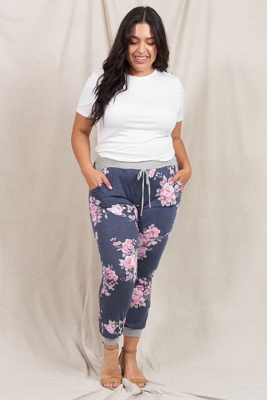 Floral Drawstring Jogger Made in USA - In Style Chics Boutique LLC