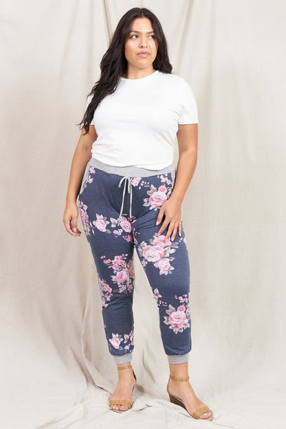 Floral Drawstring Jogger Made in USA - In Style Chics Boutique LLC