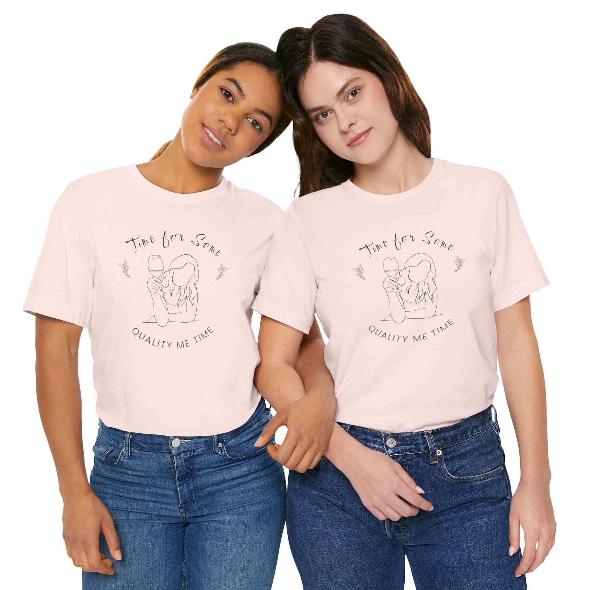 T-Shirt 'Quality Me Time' Short Sleeve Tee - Wine Lovers Tee - Cute Graphic T-shirts - Obsession Expressions by In Style Chics Boutique 