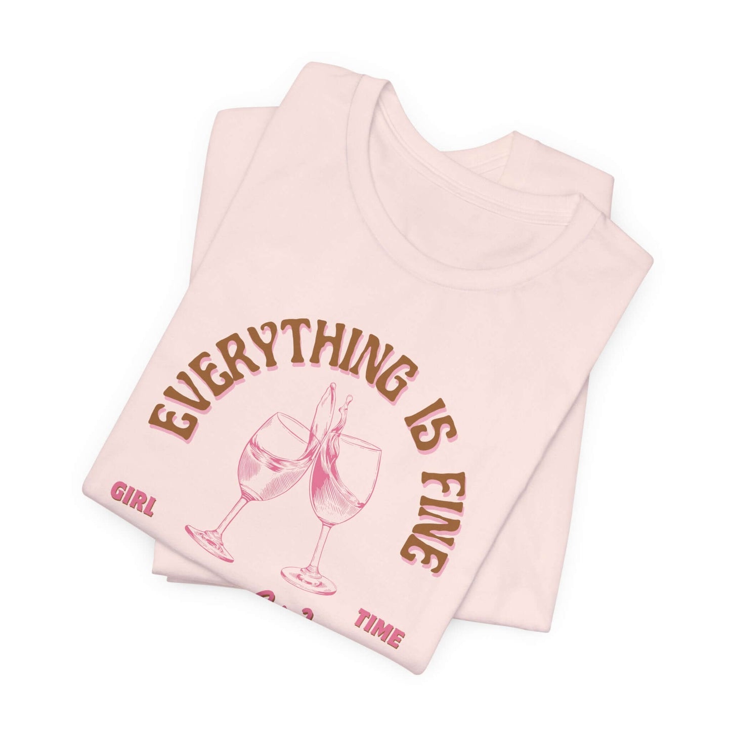 Wine Lovers Tee - Everything is Fine - Cute Graphic T-shirts - In Style Chics Boutique 