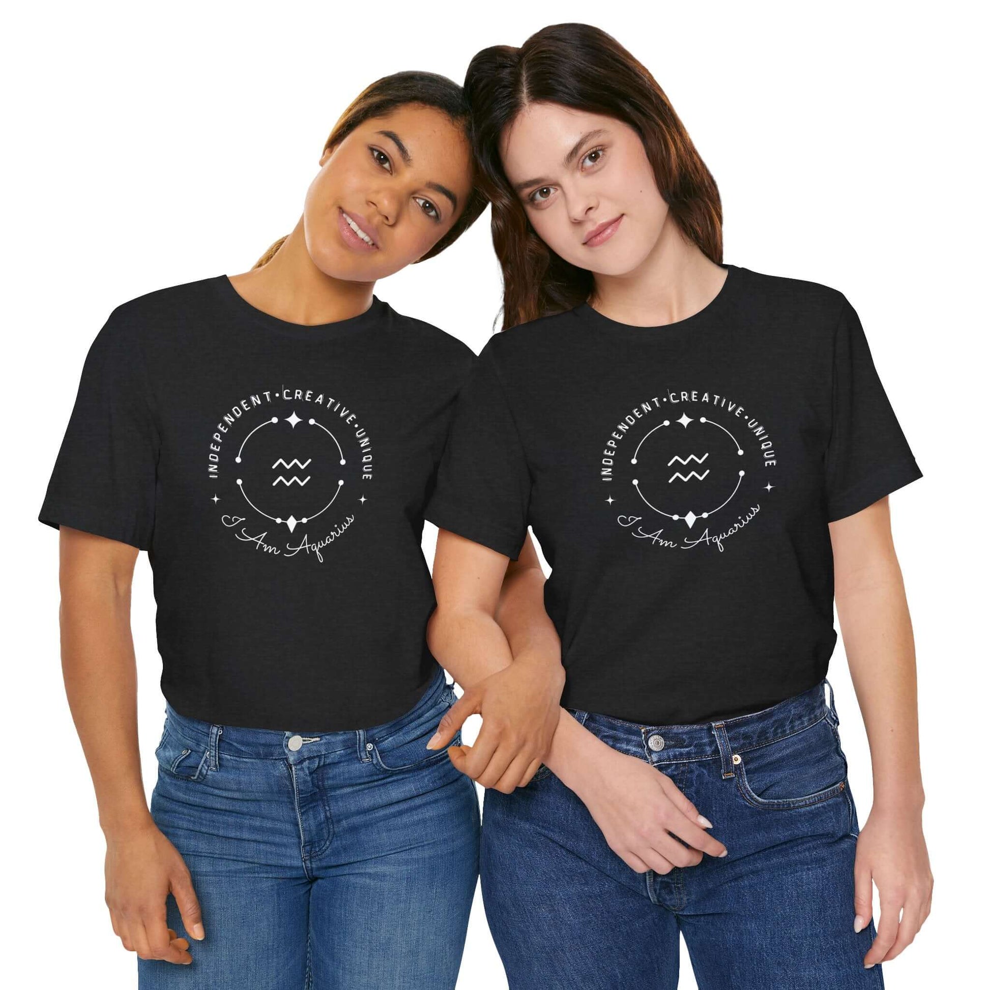 Aquarius Zodiac Women's Tee - Short Sleeve T-Shirt - In Style Chics Boutique LLC