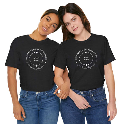 Aquarius Zodiac Women's Tee - Short Sleeve T-Shirt - In Style Chics Boutique LLC