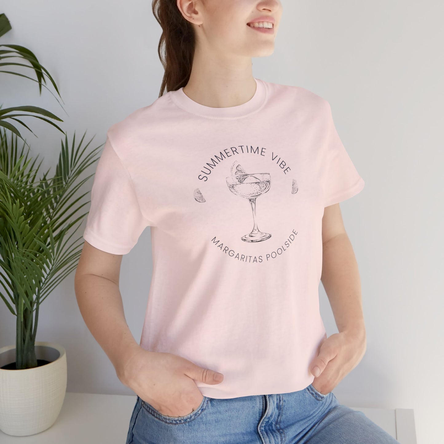 Printed Tee - 'Summer Vibe ~ Margaritas Poolside'