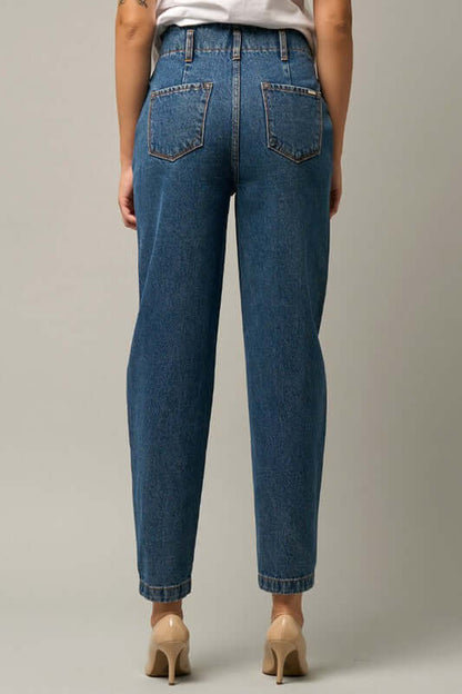 WOMEN'S HIGH RISE BALLOON JEANS - In Style Chics Boutique Women's Juniors Apparel Online 
