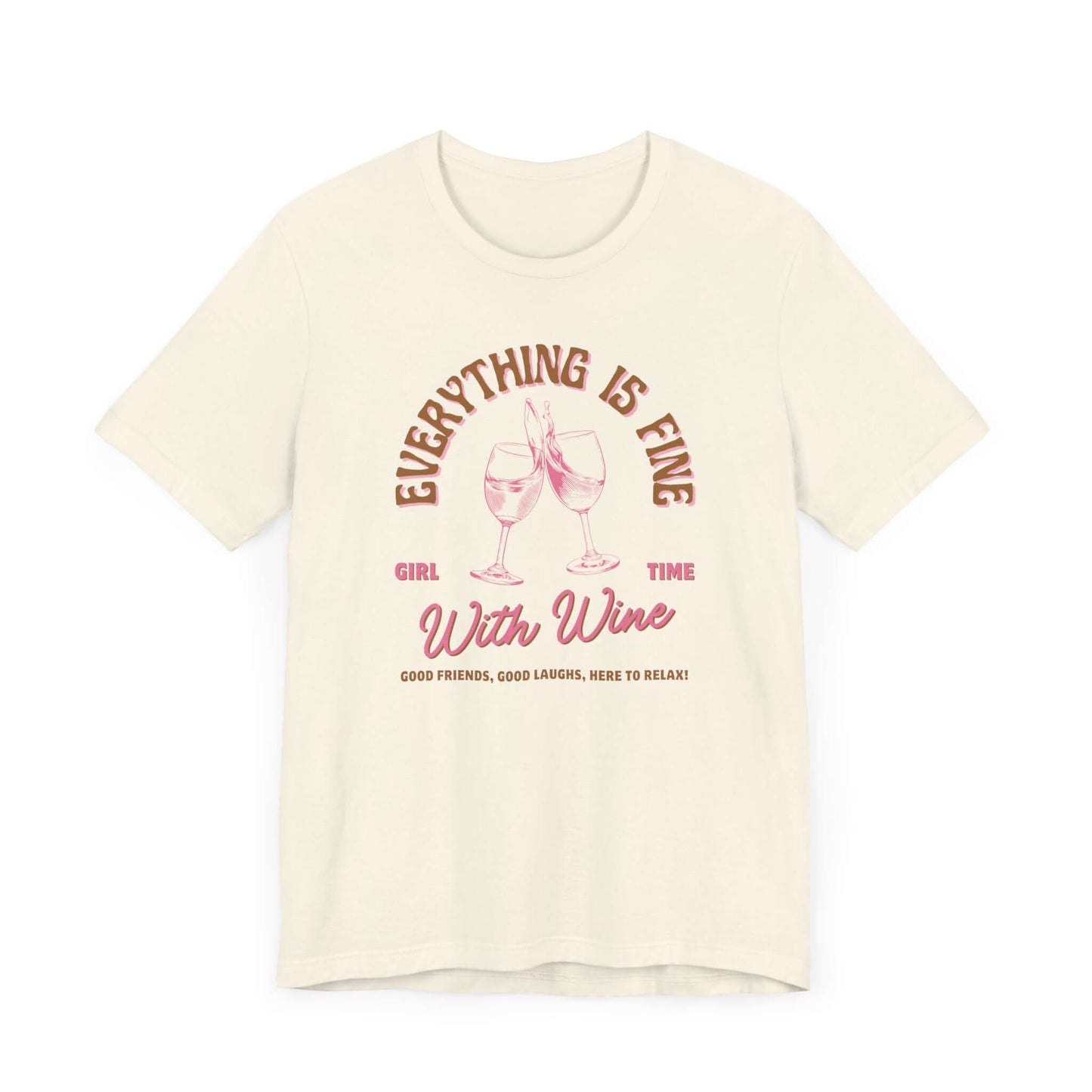 Wine Lovers Tee - Everything is Fine - Cute Graphic T-shirts - In Style Chics Boutique 