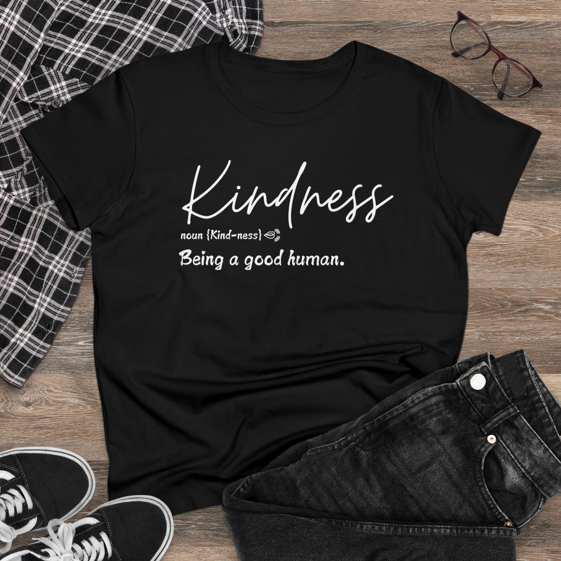Women's Midweight Cotton "Kindness" Graphic Tee - In Style Chics Boutique LLC