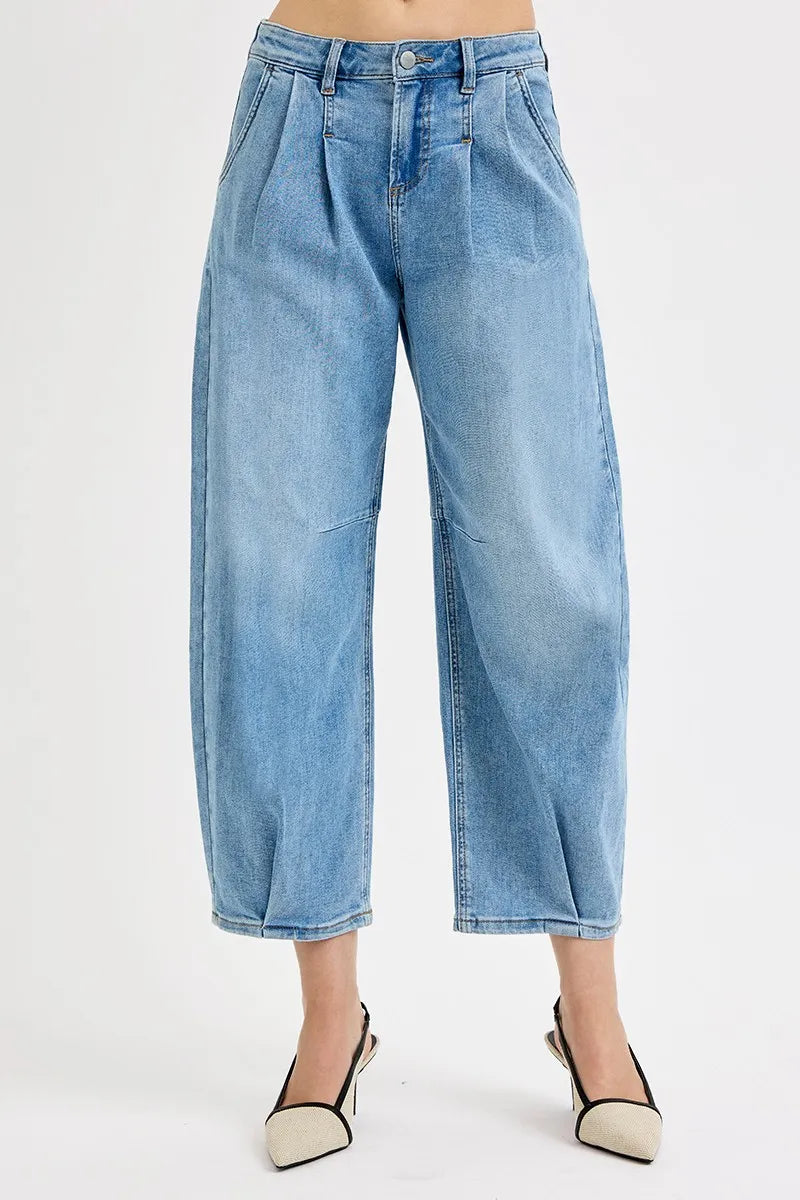 Crop Wide Leg Jeans, Mid Rise Fit - In Style Chics Boutique 