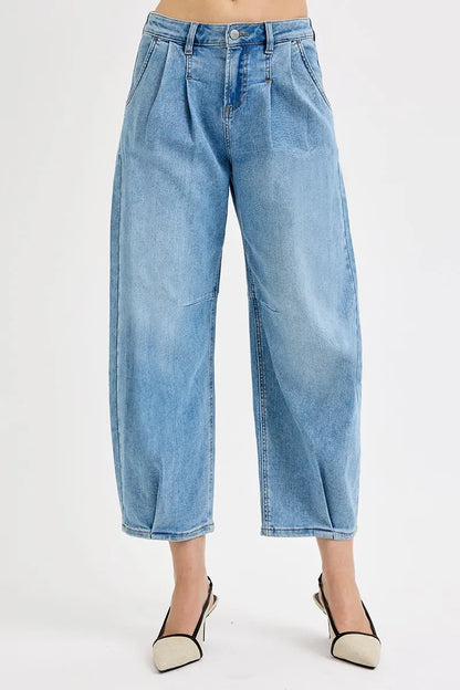 Crop Wide Leg Jeans, Mid Rise Fit - In Style Chics Boutique 