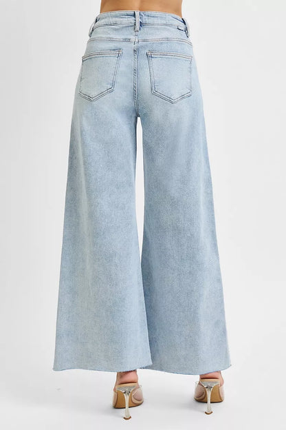 High Rise Ankle Wide Palazzo Jeans at In Style Chics Boutique Regular and Plus Size Jeans
