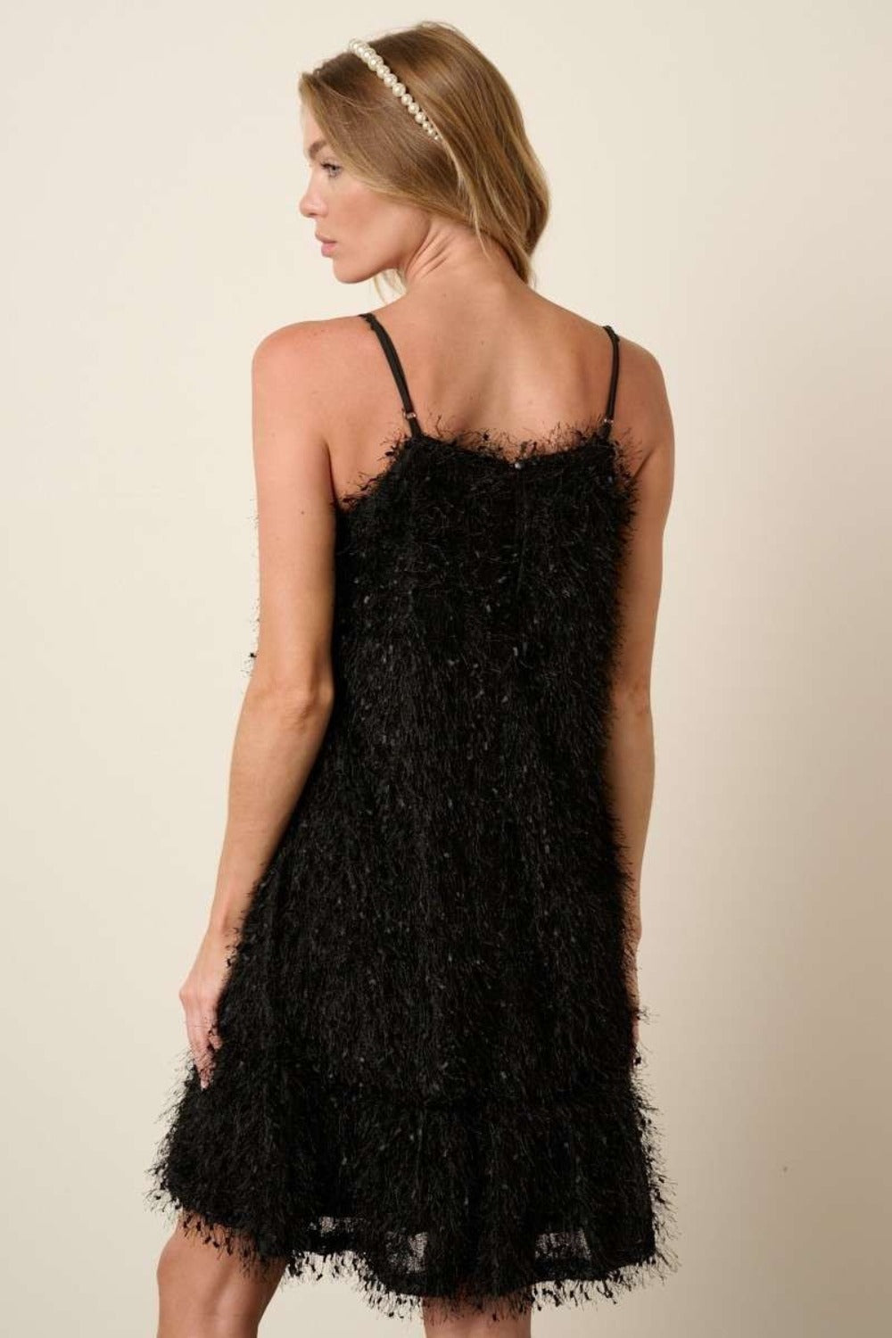 Mittoshop Feather Ruffle Hem Mini Cami Dress - In Style Chics Boutique LLC