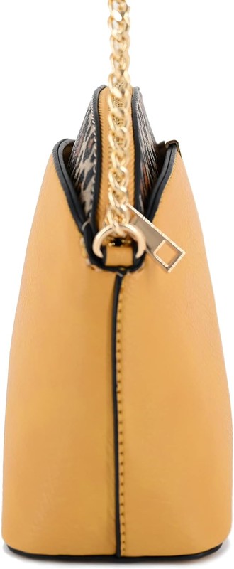 Leopard Accent Small Dome Crossbody Bag - In Style Chics Boutique LLC