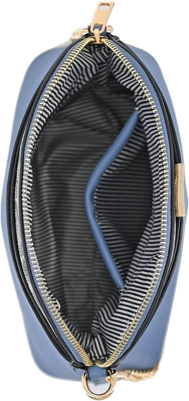 Leopard Accent Small Dome Crossbody Bag - In Style Chics Boutique LLC