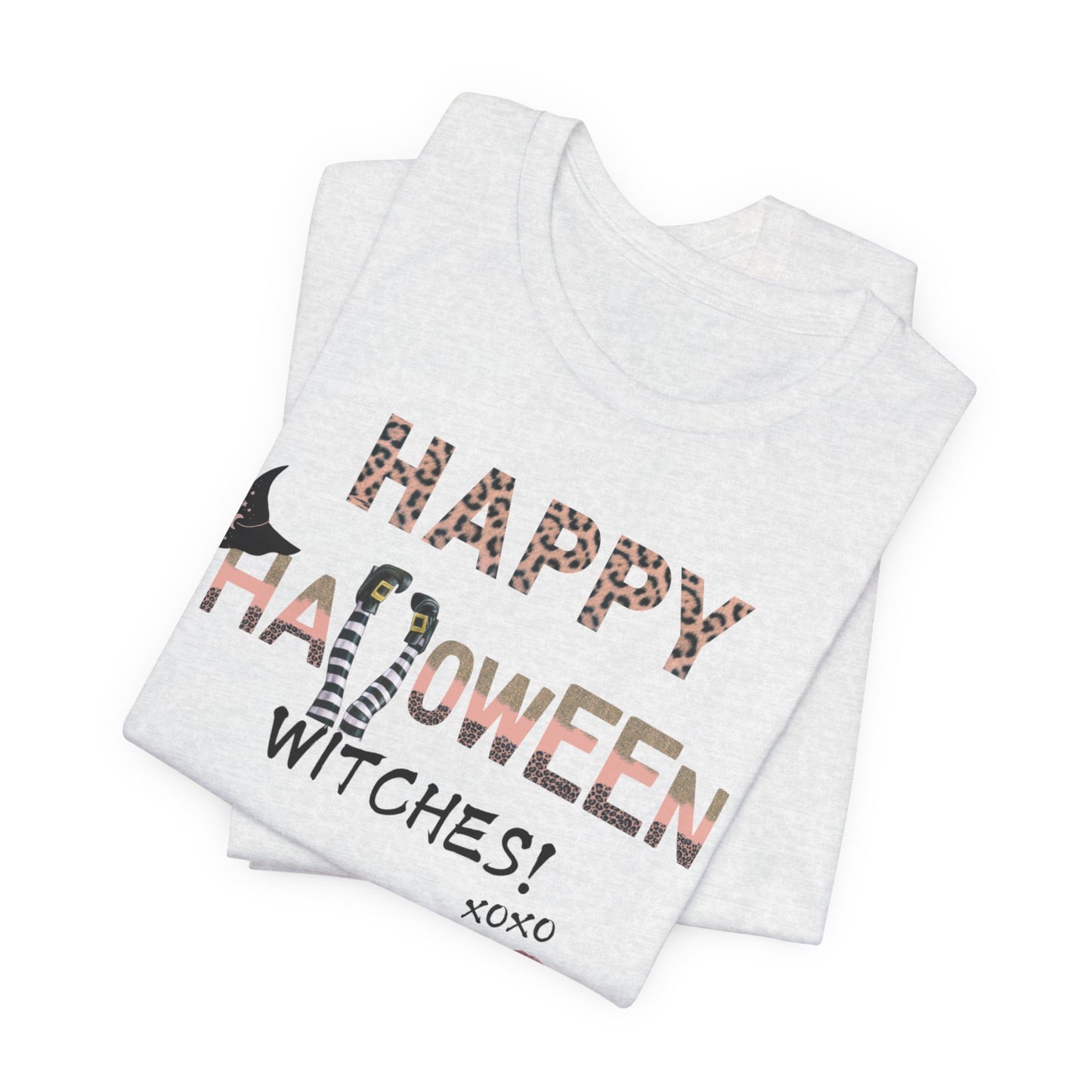 Witch Lover Gift, Halloween Party T-Shirt, Happy Halloween Witches Printed Tee at In Style Chics Boutique 