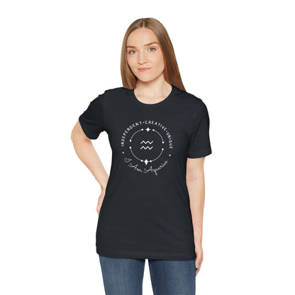 Aquarius Zodiac Women's Tee - Short Sleeve T-Shirt - In Style Chics Boutique LLC