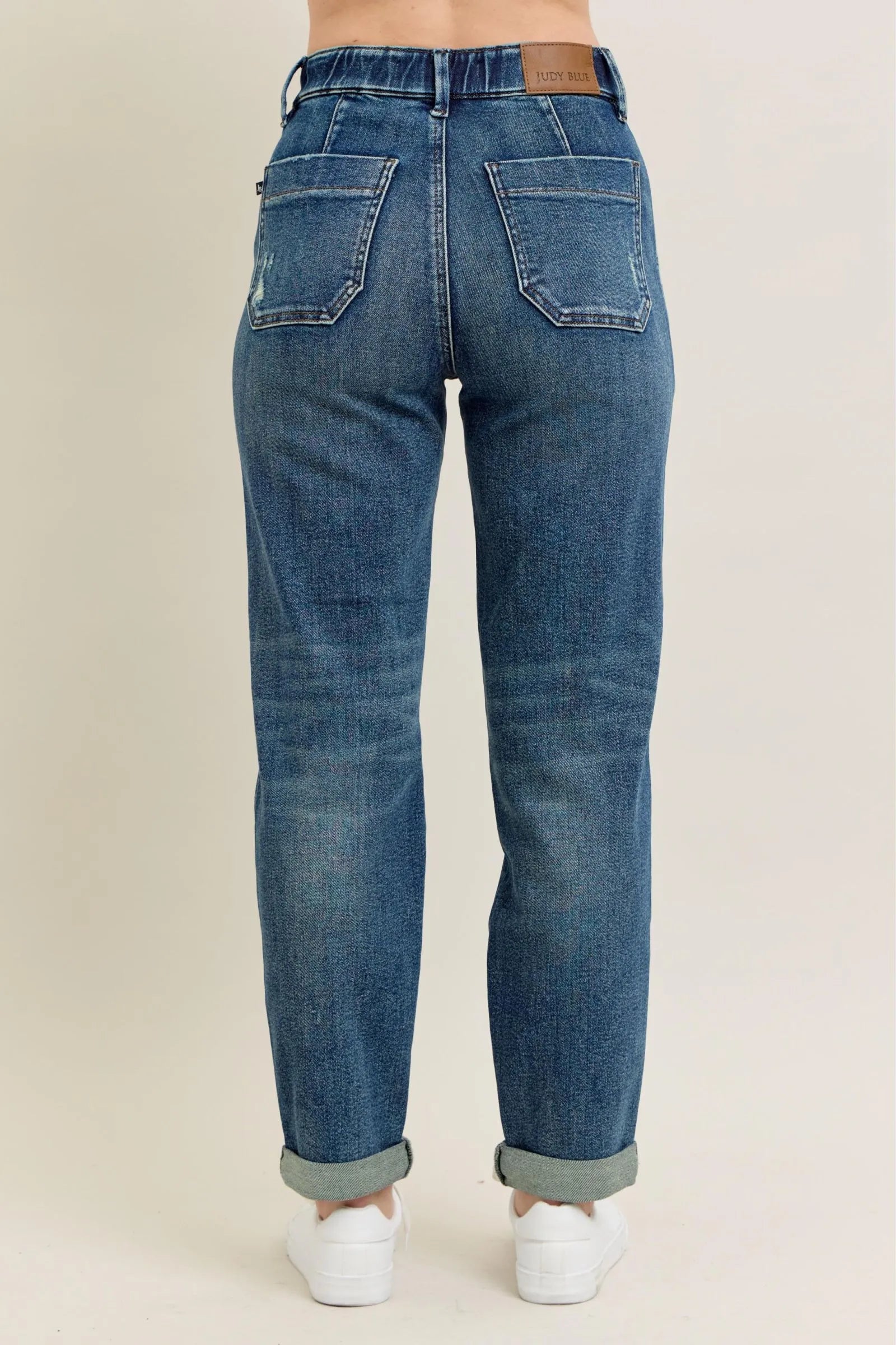 Judy Blue HW Vintage Wash Jeans w/ Drawstring at In Style Chics Boutique 