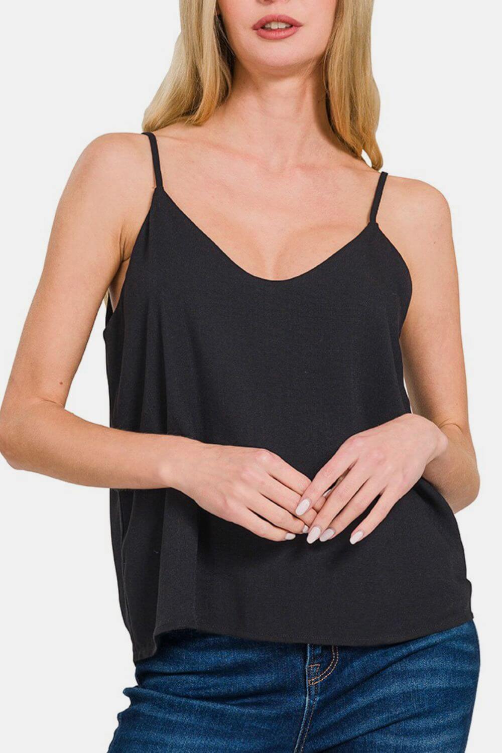 Zenana Two Layered Spaghetti Strap Cami - In Style Chics Boutique LLC