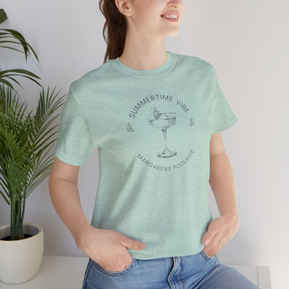 Printed Tee - 'Summer Vibe ~ Margaritas Poolside'