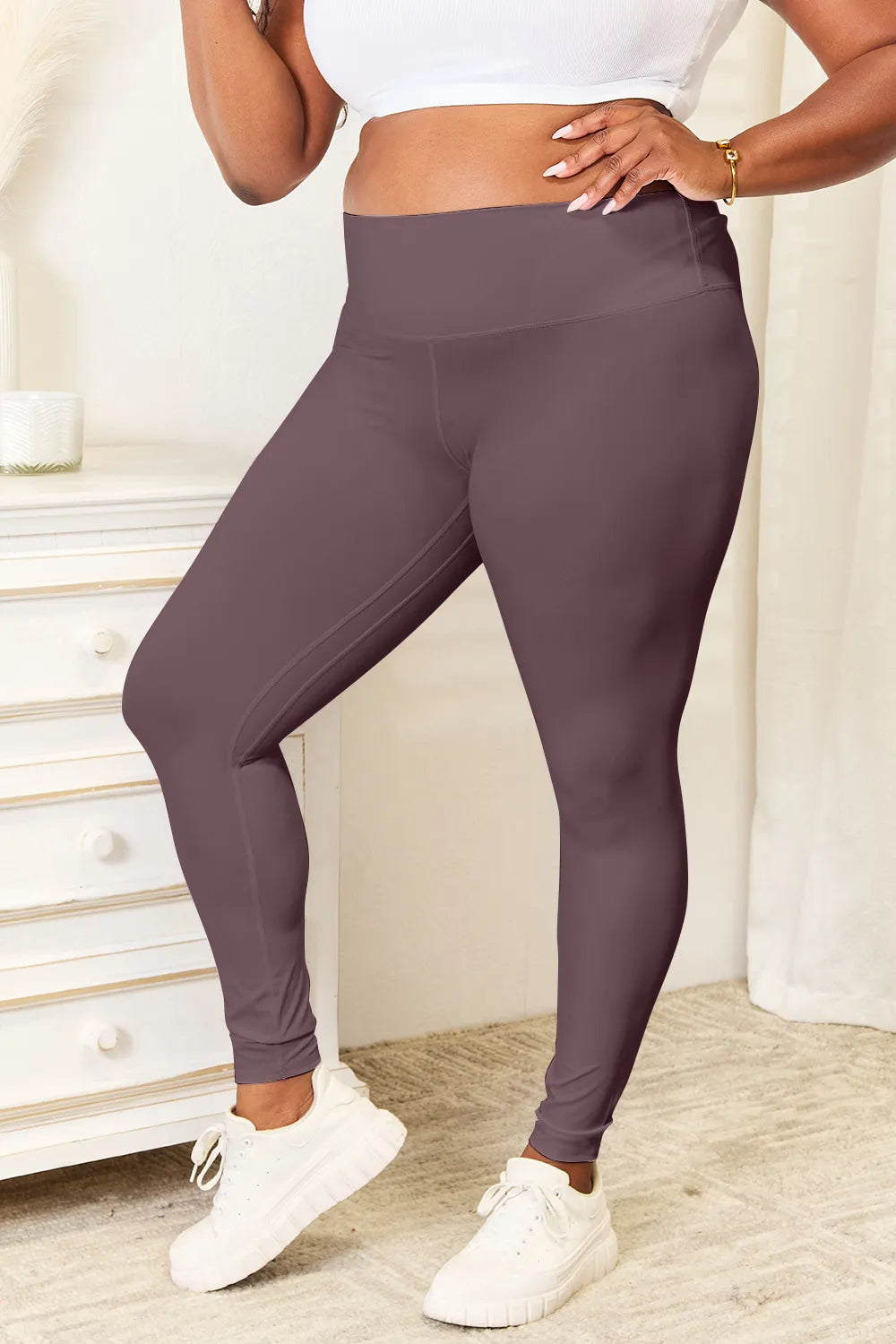 Wide Waistband Sports Leggings - In Style Chics Boutique 