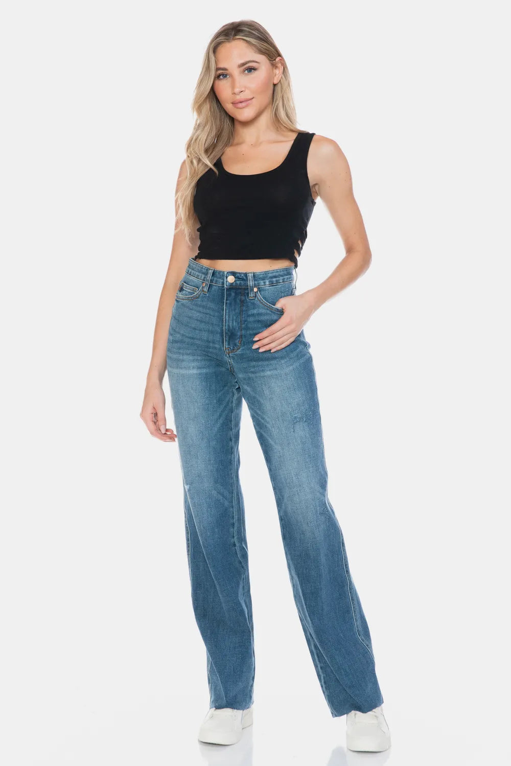 Straight Jeans in regular and plus size at In Style Chics Boutique Black Friday sale 