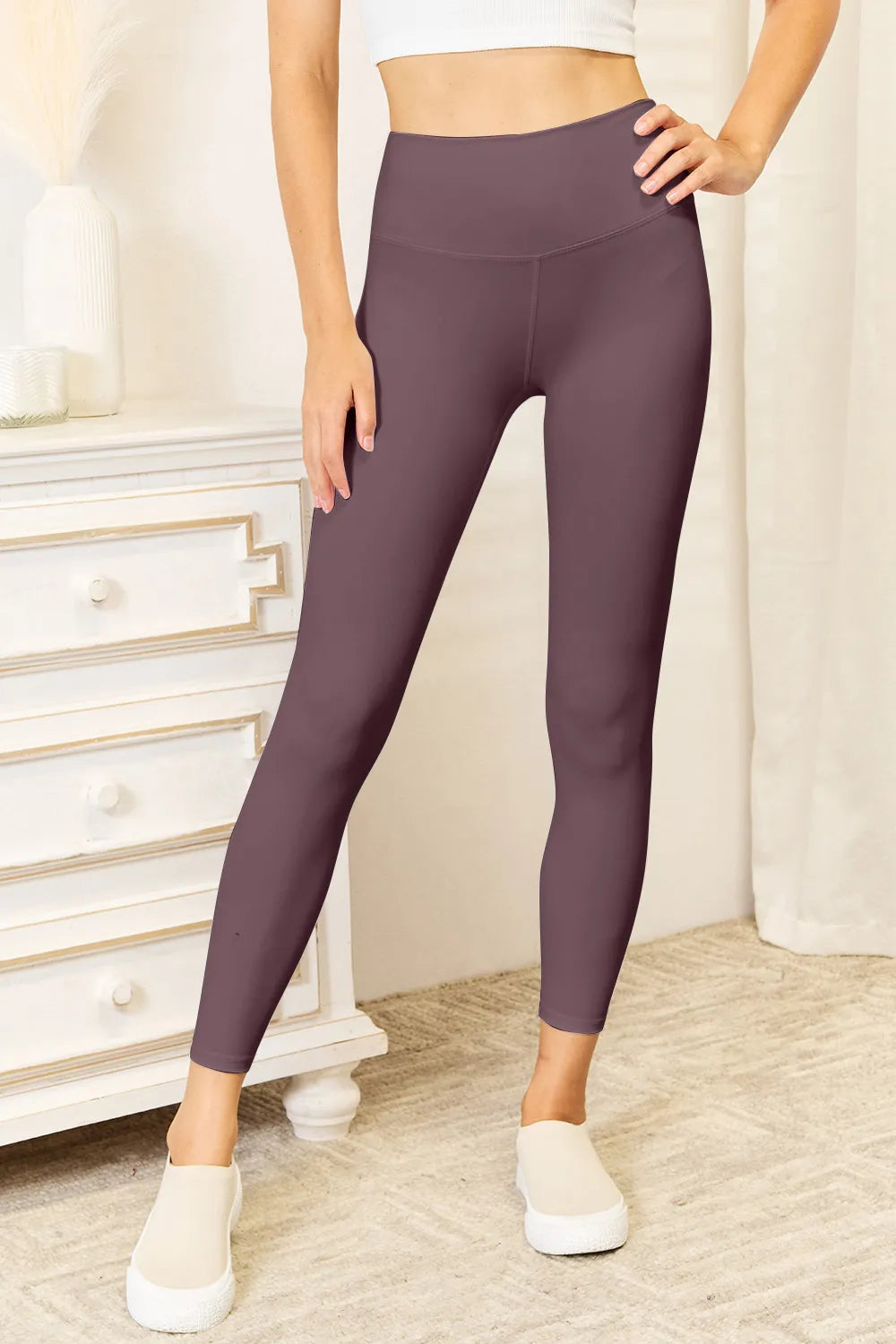 Wide Waistband Sports Leggings - In Style Chics Boutique 