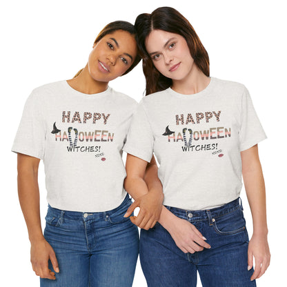 Witch Lover Gift, Halloween Party T-Shirt, Happy Halloween Witches Printed Tee at In Style Chics Boutique 