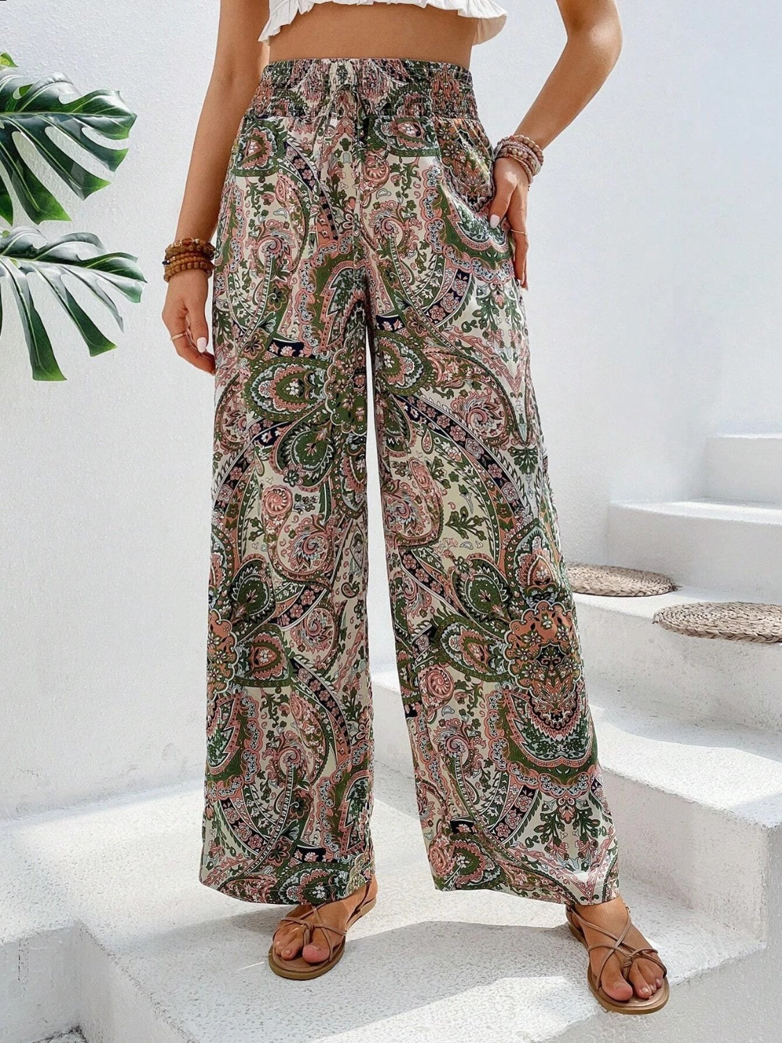 Printed Wide Leg Pants - In Style Chics Boutique LLC