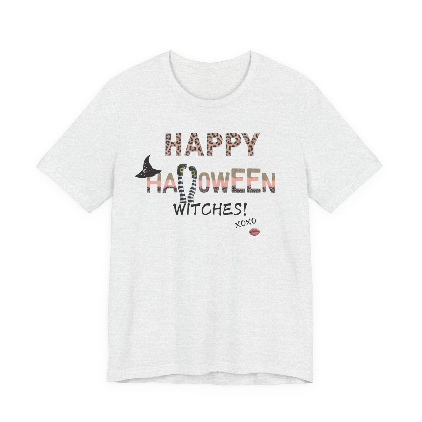Witch Lover Gift, Halloween Party T-Shirt, Happy Halloween Witches Printed Tee at In Style Chics Boutique 