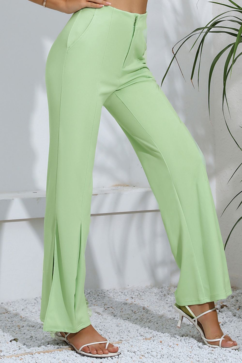 Slit High-Rise Flare Pants - In Style Chics Boutique LLC