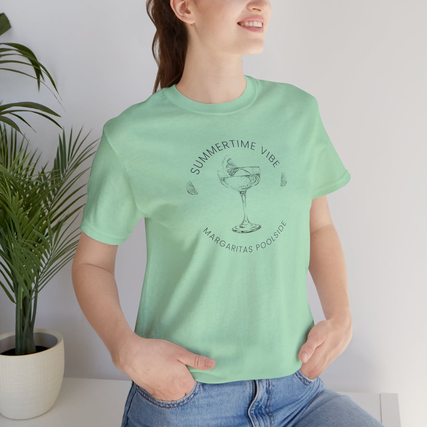 Printed Tee - 'Summer Vibe ~ Margaritas Poolside'