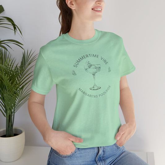 Printed Tee - 'Summer Vibe ~ Margaritas Poolside'