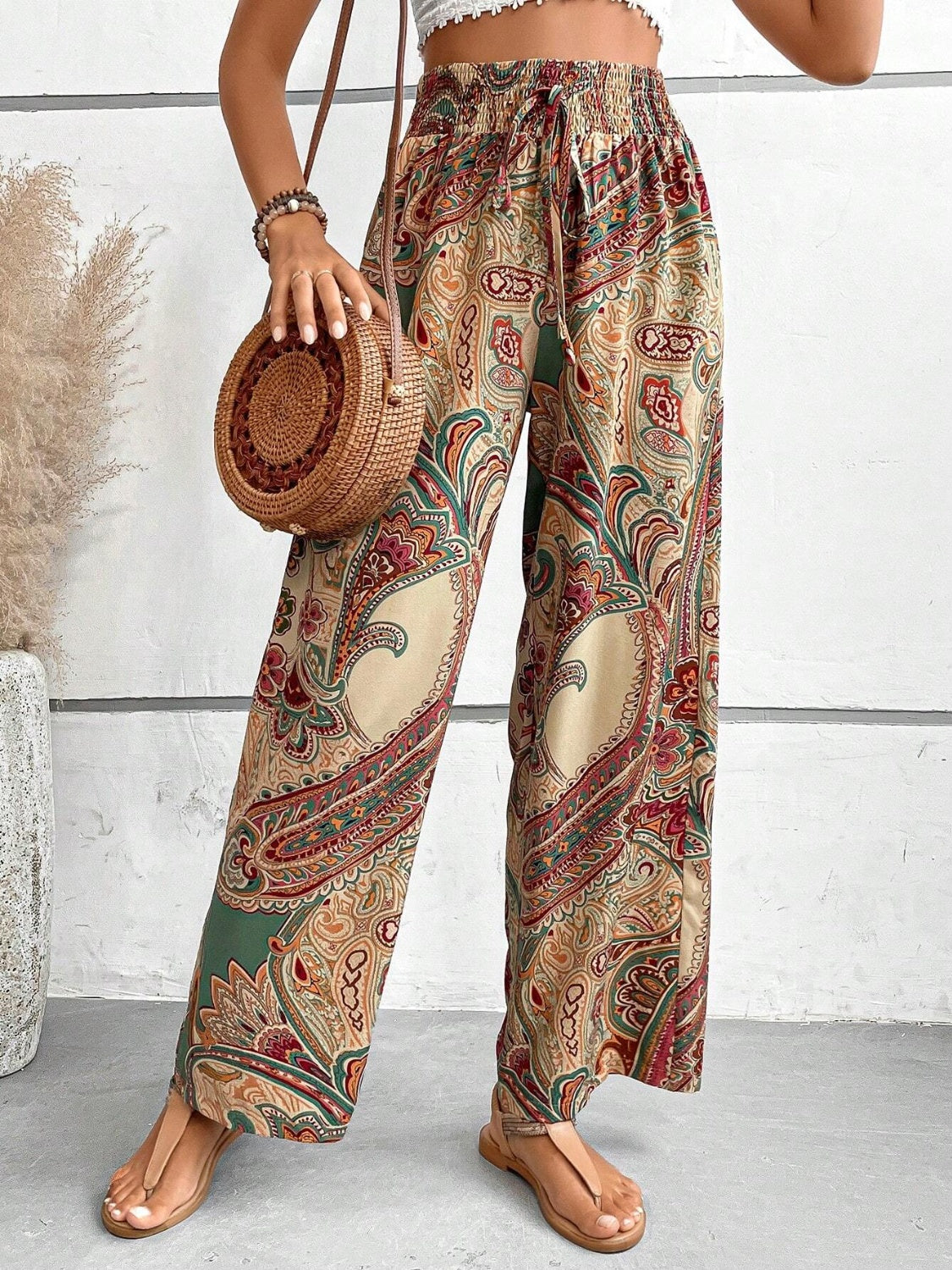 Printed Wide Leg Pants - In Style Chics Boutique LLC