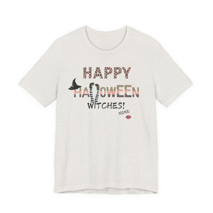 Witch Lover Gift, Halloween Party T-Shirt, Happy Halloween Witches Printed Tee at In Style Chics Boutique 