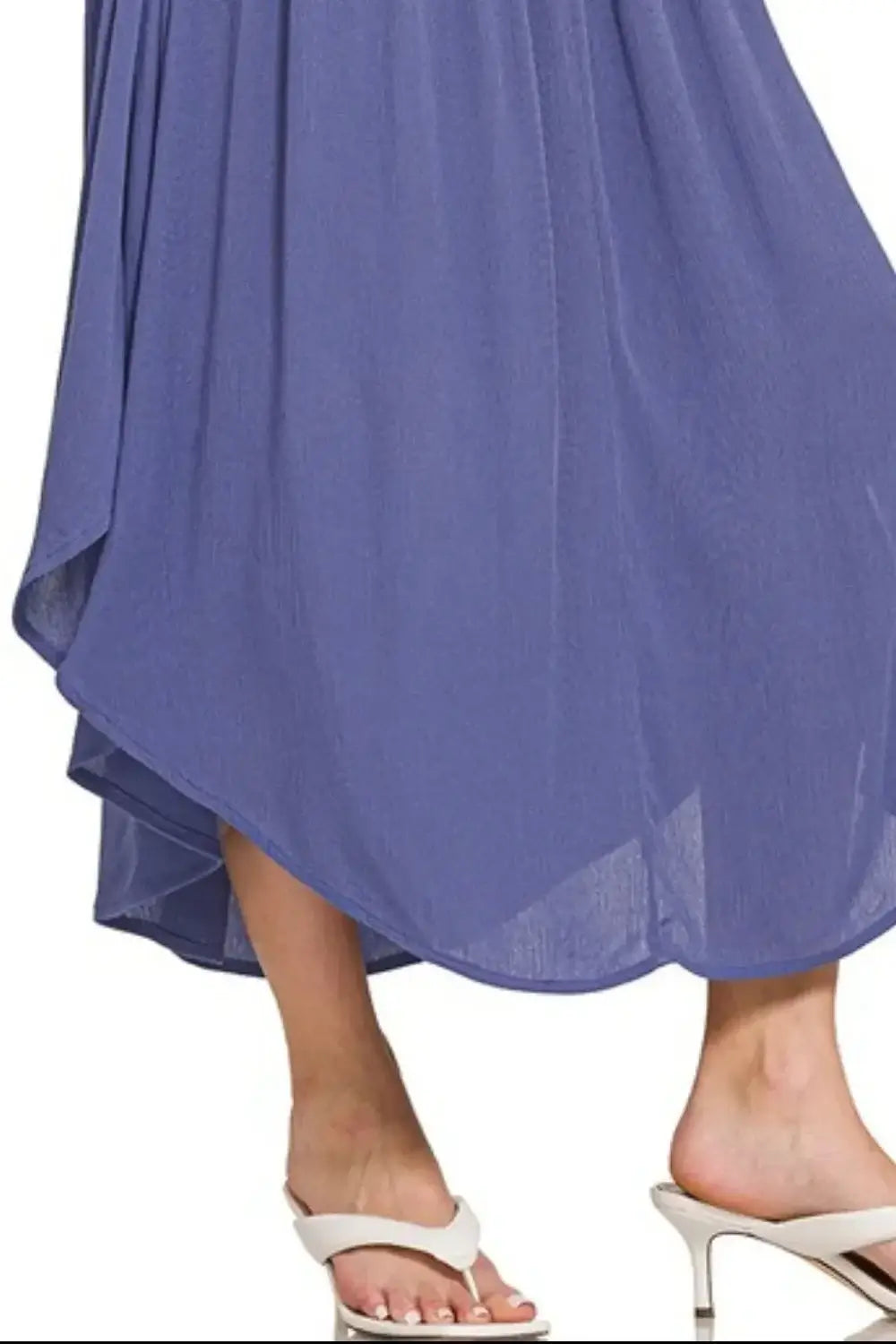 Woven Crinkle Smocked Waist Maxi Skirt W Pockets - In Style Chics Boutique Women's Juniors Apparel Online 