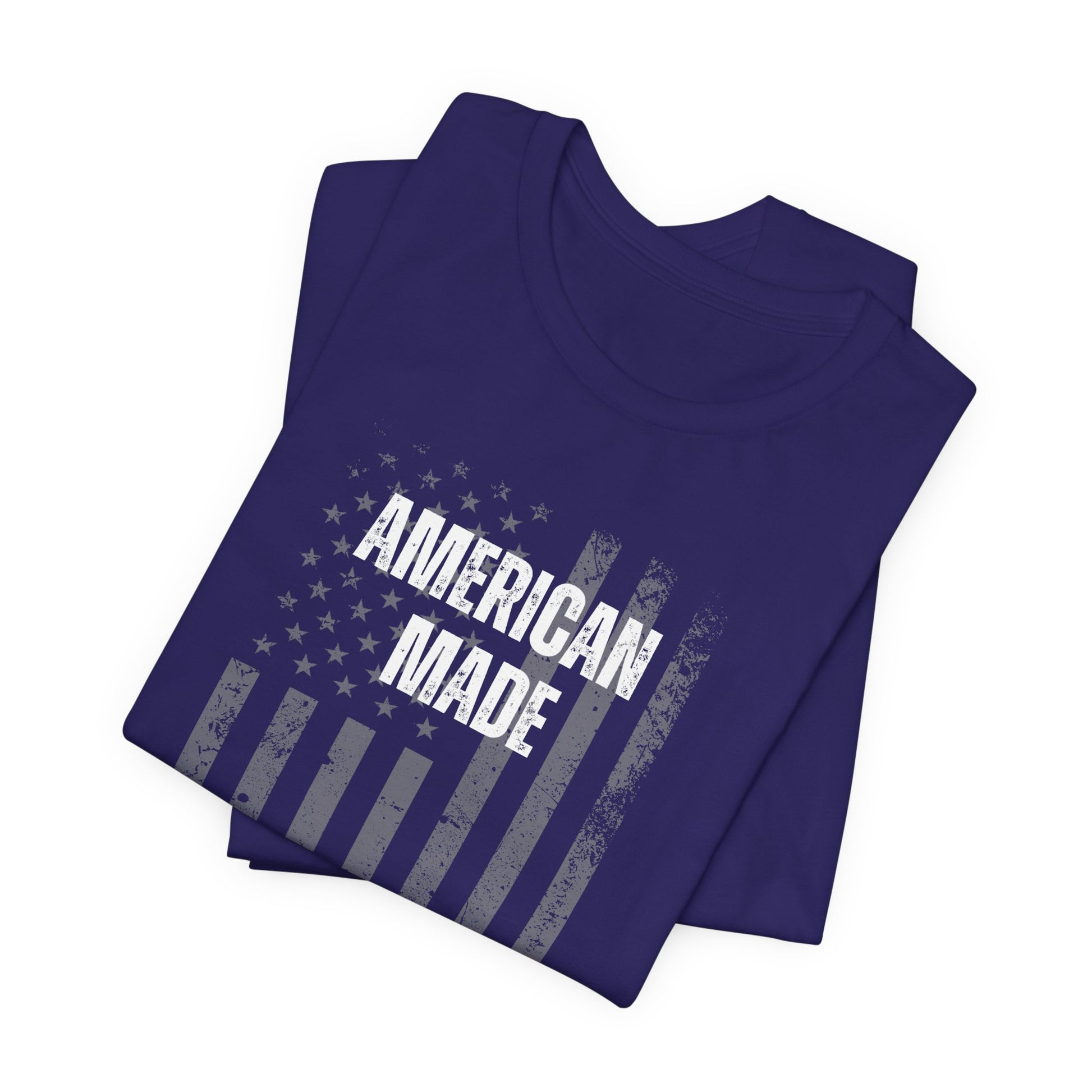 Short Sleeve Tee - 'American Made' Print with US Flag - In Style Chics Boutique  Graphic T-shirts 