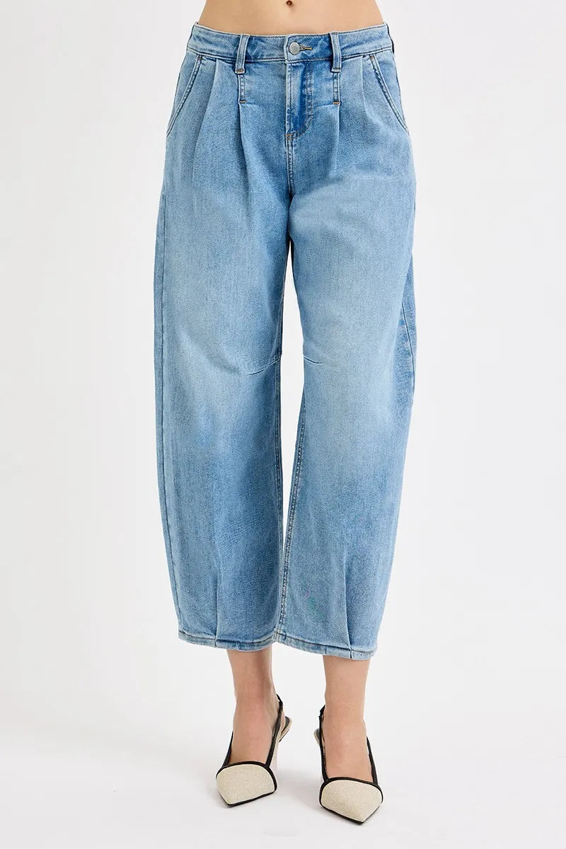 Crop Wide Leg Jeans, Mid Rise Fit - In Style Chics Boutique 