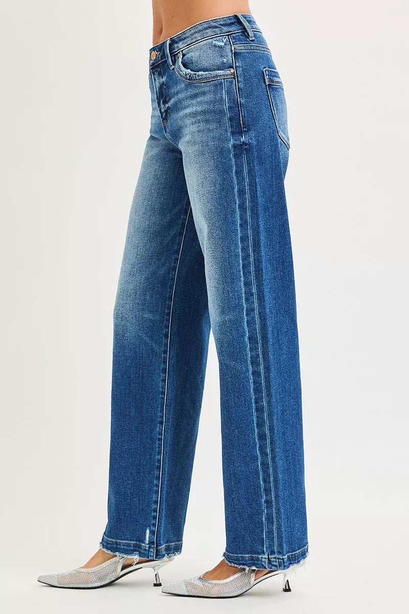RISEN Slouchy Baggy Jeans Pocket Side Seam Detail