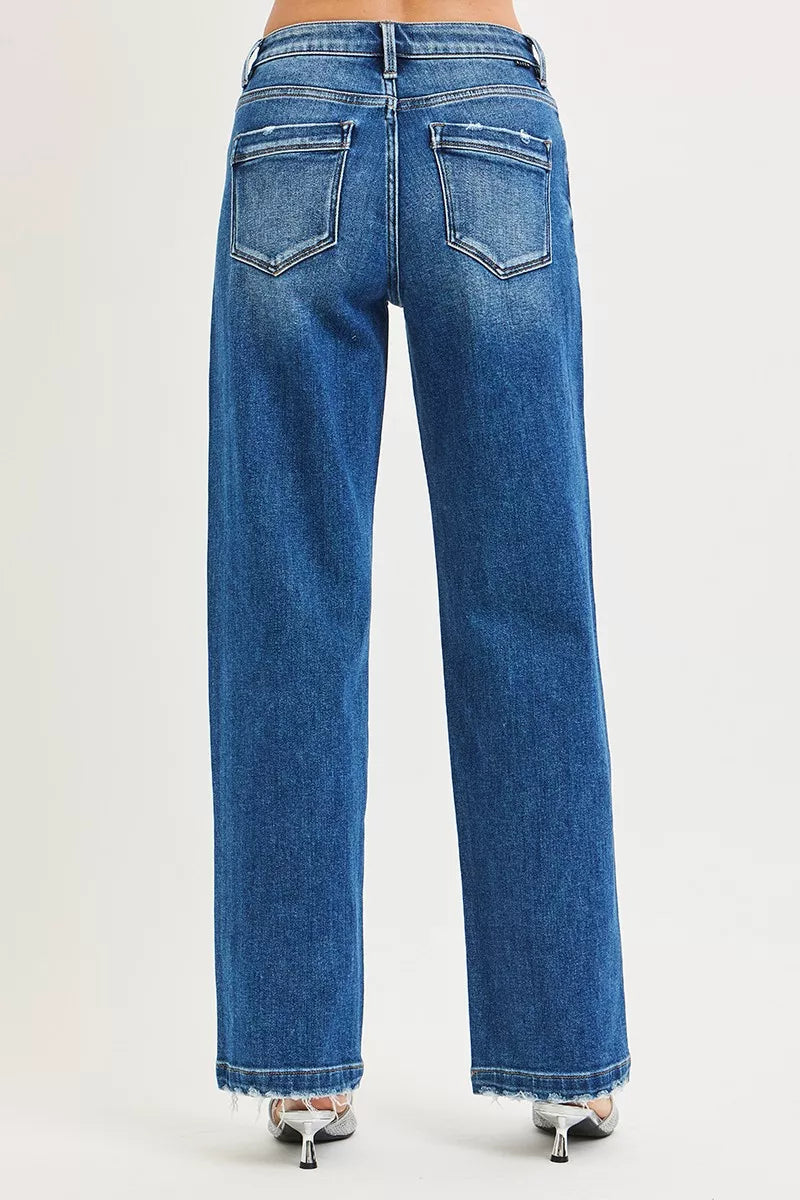 RISEN Slouchy Baggy Jeans Pocket Side Seam Detail