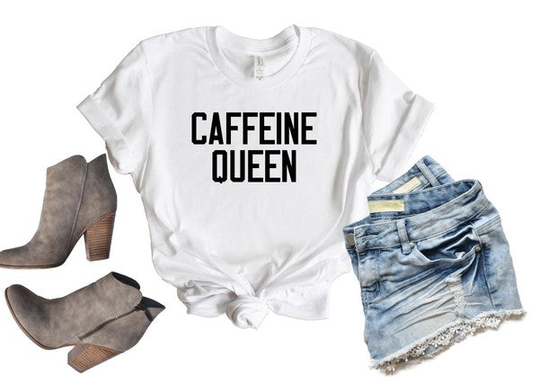 Caffeine Queen Crewneck Tee - In Style Chics Boutique LLC