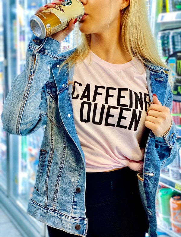 Caffeine Queen Crewneck Tee - In Style Chics Boutique LLC