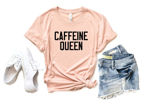 Caffeine Queen Crewneck Tee - In Style Chics Boutique LLC