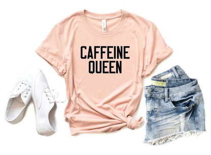 Caffeine Queen Crewneck Tee - In Style Chics Boutique LLC