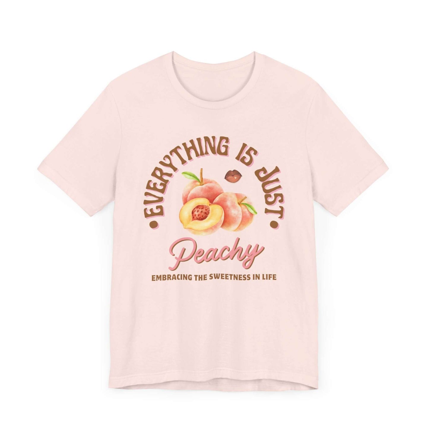Just Peachy' Short Sleeve Tee - Cute Graphic T-shirts - In Style Chics Boutique 