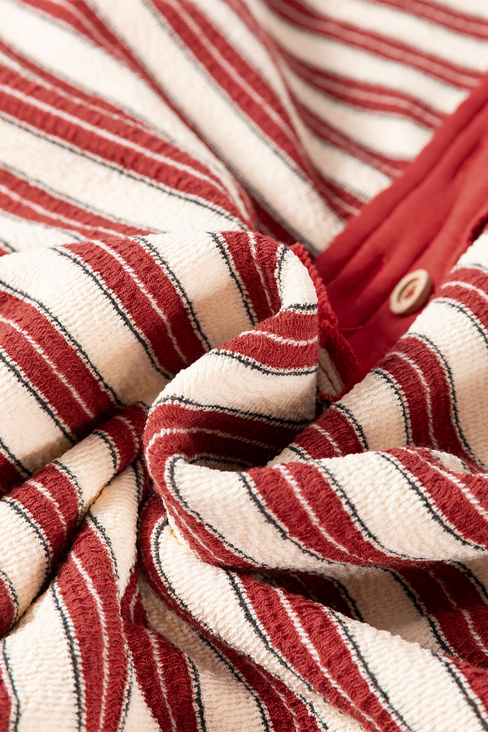 Stripe Collared V Neck Drop Shoulder Top - In Style Chics Boutique LLC