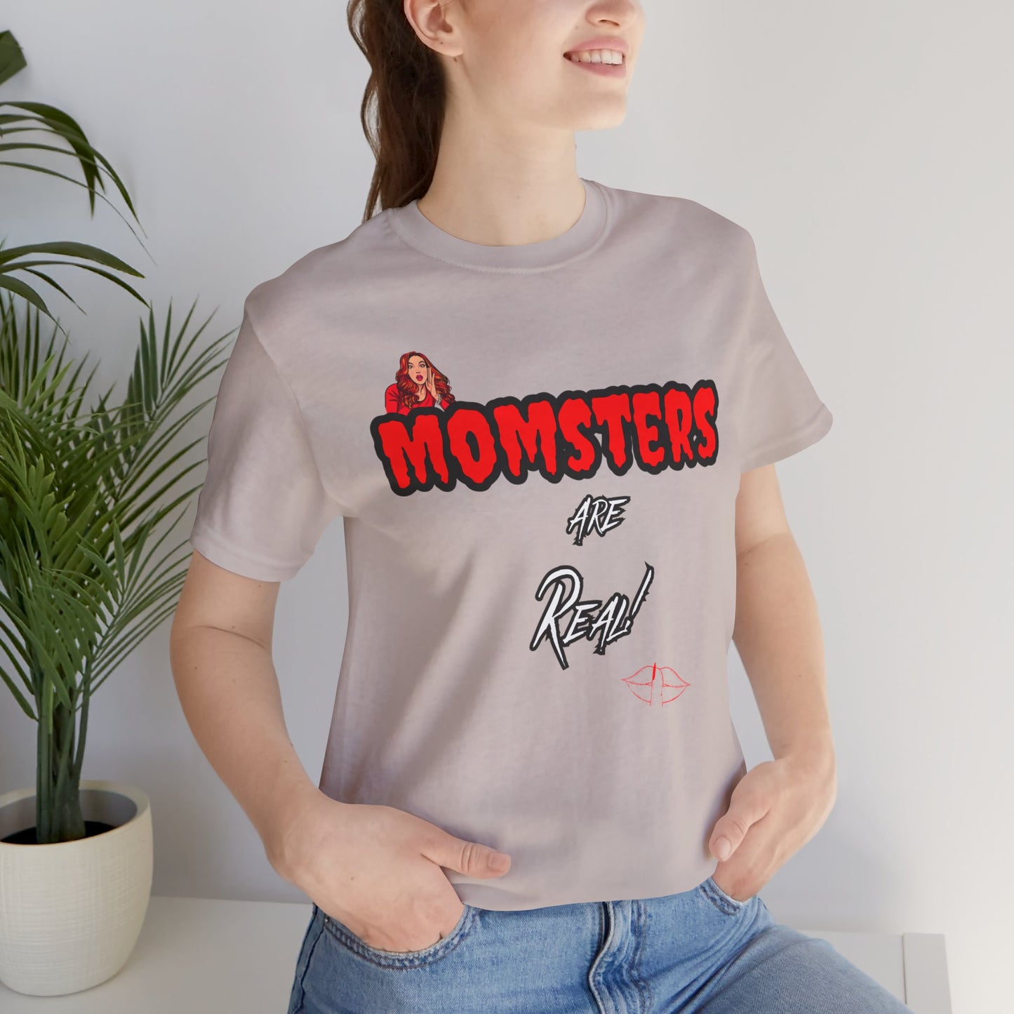 Unisex Jersey Short Sleeve Halloween Graphic T -"Momsters..." Light Color Tees - In Style Chics Boutique LLC