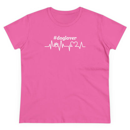 Women's Midweight Cotton Graphic Tee - #doglover - In Style Chics Boutique LLC