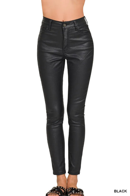 Black Faux Leather Stretch Skinny Pants 🖤 at In Style Chics Boutique 