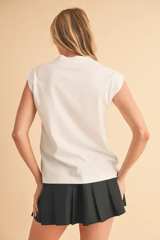 Solid Color Round Neck Cap Sleeve Top - In Style Chics Boutique Women's Juniors Apparel Online 