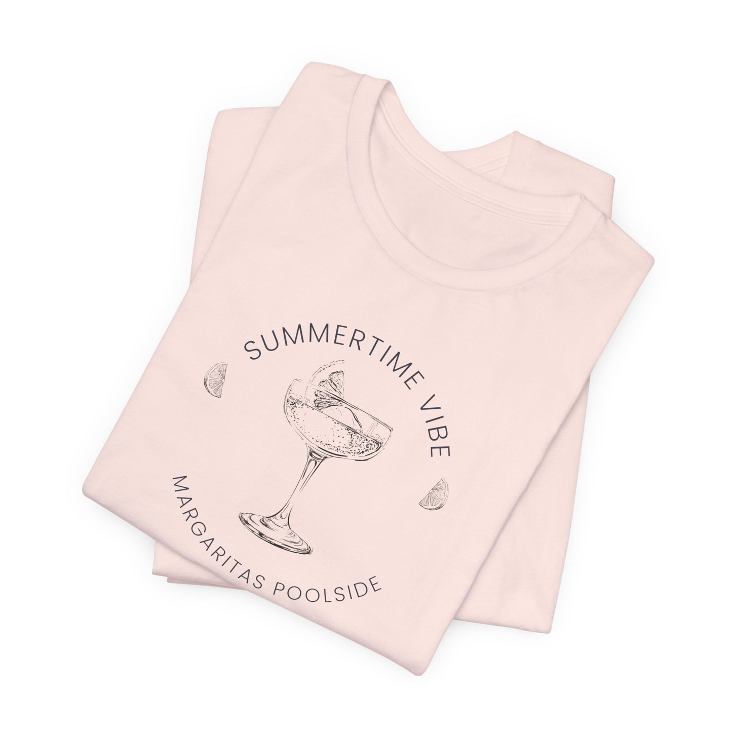 Printed Tee - 'Summer Vibe ~ Margaritas Poolside'