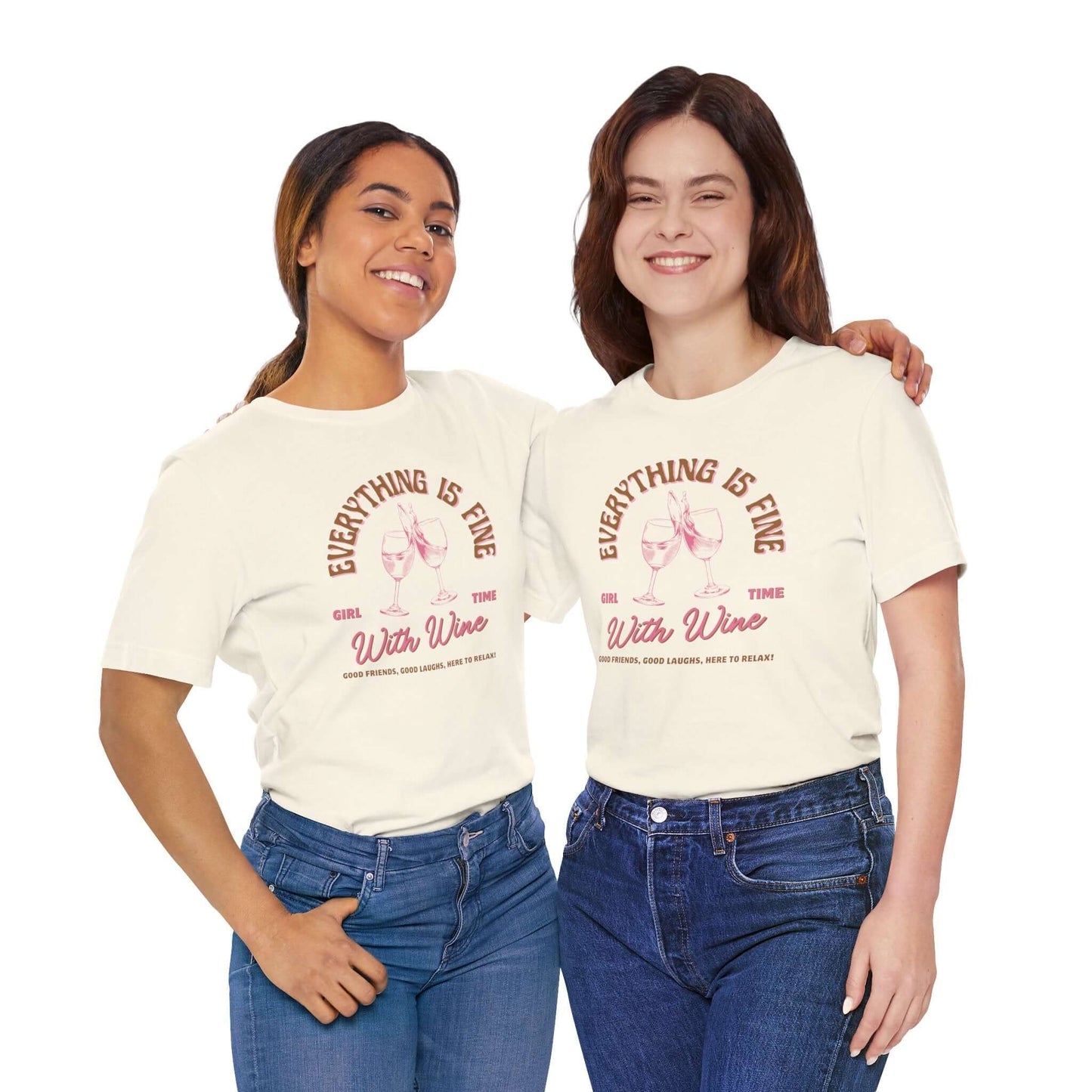 Wine Lovers Tee - Everything is Fine - Cute Graphic T-shirts - In Style Chics Boutique 