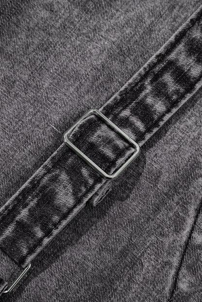 Light Wash Frayed Exposed Seam Wide Leg Denim Overalls for Women Juniors - Cute Clothing Online - In Style Chics Boutique 